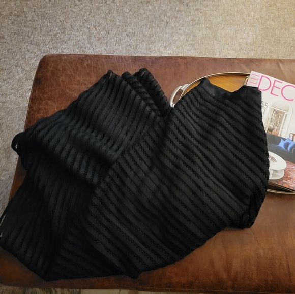 Black Stripe Vintage Style Circle Skirt - Picture 2 of 6